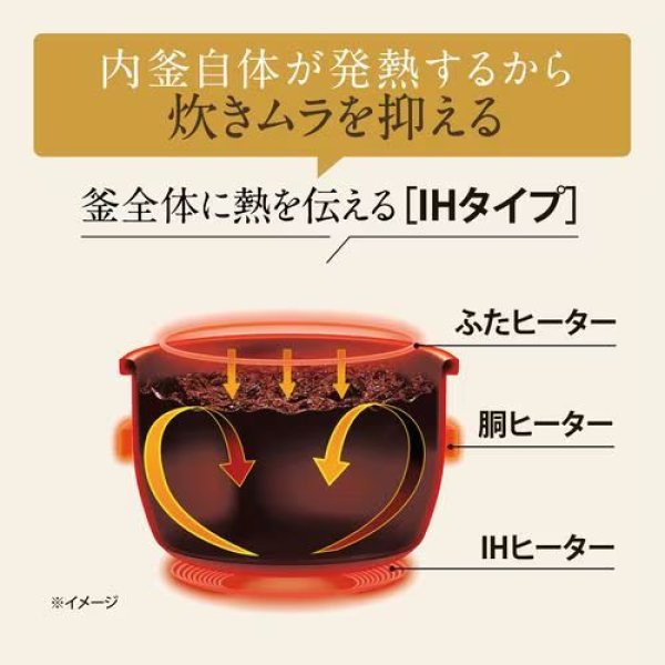 画像3: NW-VK10-BA 象印 炊飯器 5.5合 IH炊飯ジャー 極め炊き ブラック (3)