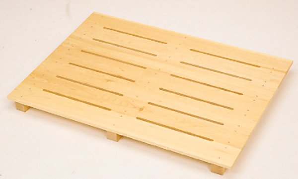 画像1: 風呂すのこ目隙（ひのき）大 880X630X54（7枚打） (1)