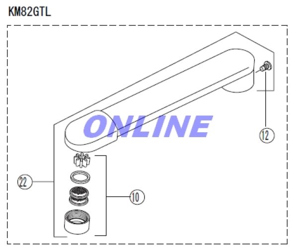 画像2: Z464AP KVK KM82用  吐水口 (2)