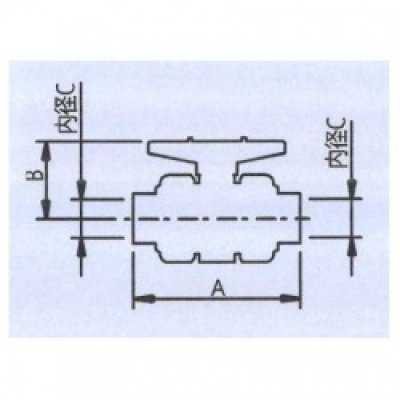 画像2: 655-512   PVCボールバルブ(自在ユニオン式)接着式タイプ【株式会社カクダイ】  (2)