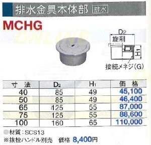 画像1: MCHG 排水金具本体部【排水】【ミヤコ株式会社】 (1)