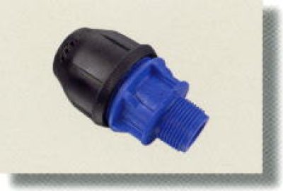画像1: ポリグリップ 【栗本商事】水道用ポリエチレン管樹脂継手　鋼管用おねじ付ソケット (1)