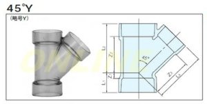 画像1: 透明DV-VU継手（排水用硬質ポリ塩化ビニル管継手）SU45Y [エスロン]  (1)