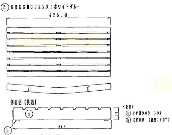 画像1: SM3D22X　 床パンタイプ　UB グレーチング　ホワイトグレー　【PANASONIC】 (1)