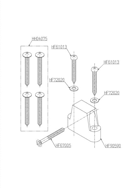 画像1: HH04054　排水ソケット HH02040用　固定具類【TOTO】 (1)