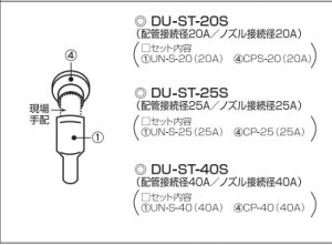 画像1: DU-S-ST　-ダイレオ　うたせ湯　単式ノズルセット　天井取付けタイプ　 (1)