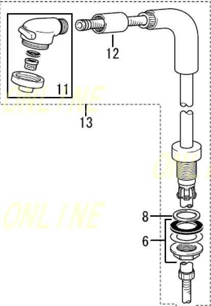 画像1: HC578DW-B+KPS1908     KVK シャワー部　旧HC578DW-B (1)