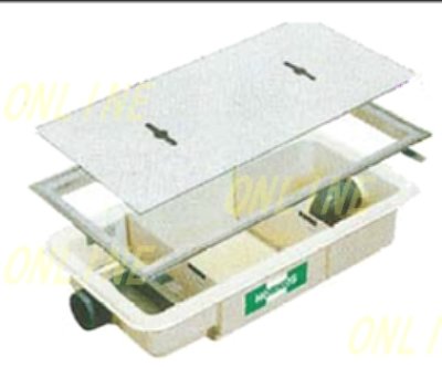 画像2: 【GFR-15PAU】-ホーコス『パイプ流入式』超浅型グリース阻集器(鋼板製蓋) FRP製 15L   H200 (2)