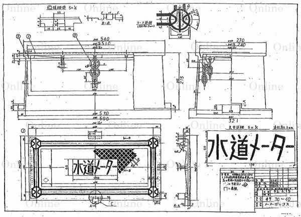 画像1: 【杉本商事】　メーターボックス　鋳鉄　４号30〜40mm用 (1)