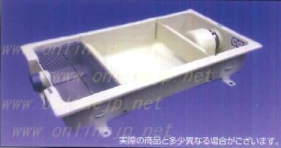 画像4: TOSC-1050SM【プレパイ工業株式会社】蓋付　浅型グリーストラップ『パイプ流入型』　FRP製　厨房用　200Ｈ　52L　 (4)
