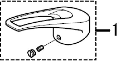 画像2: 【KP1036】旧ＭＹＭ　FB276GK8等用　操作レバー　メッキ (2)