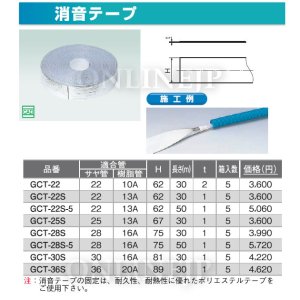 画像1: GCT  ダブルロックジョイント　サヤ管部材　消音テープ 【オンダ製作所】 (1)