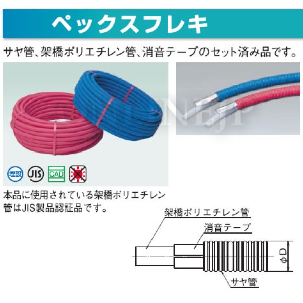 画像1: LS2-T型  　ダブルロックジョイント　ペックスフレキ（ブルー、ピンク）【オンダ製作所】 (1)