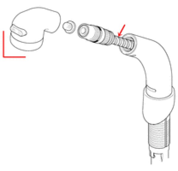 画像2: Z826TO-ON KVK 洗髪ヘッド＆ホースKF359TO用 (2)