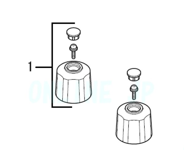 画像1: KP76DW-J151　流調ハンドル組【KVK】 (1)