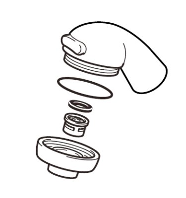 画像2: HC726DW　シャワーヘッド FA547T6用【KVK】 (2)