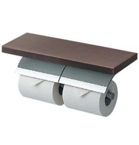 画像1: YH63KSS【TOTO】棚付二連紙巻器（メッキタイプ）  (1)
