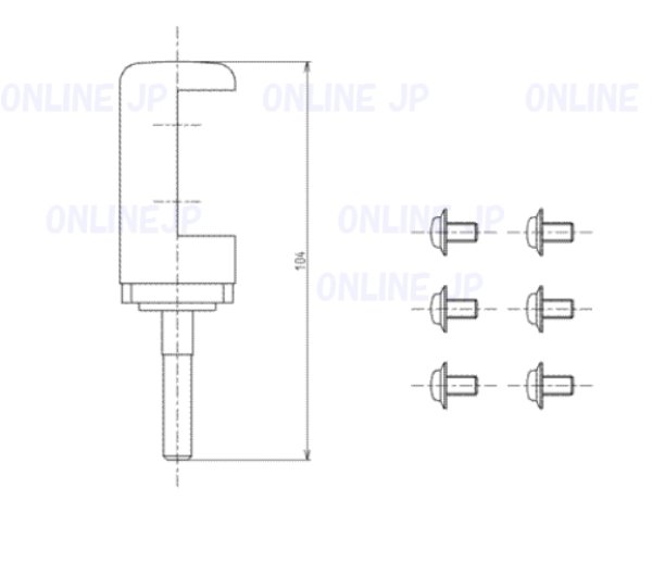 画像1: HH52003 回転軸【TOTO】U116用　 (1)