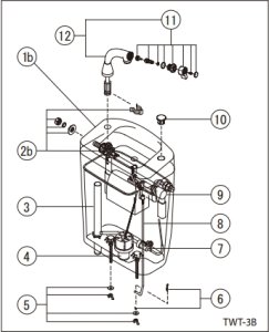 画像1: A-5177-10  手洗栓ASSY(ナット溝あり) 【INAX】TWT-3B 用　 (1)