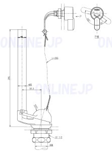 画像1: 【TOTO】   ロータンク排水弁（38mm） TS670CMR38代替品→THY427＋THY425-1R (1)