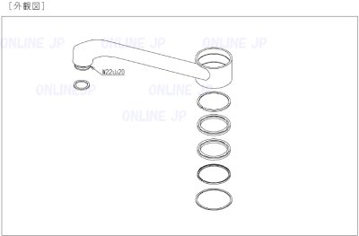 画像2: TH5C0020 スパウトユニット 【TOTO】 旧5C000020 (2)