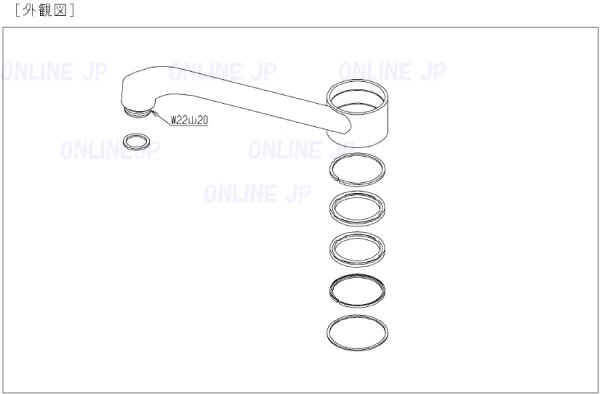 画像2: TH5C0020 スパウトユニット 【TOTO】 旧5C000020 (2)