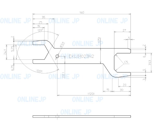 画像2: EKL01023N2  配管締付け工具  【TOTO】 (2)