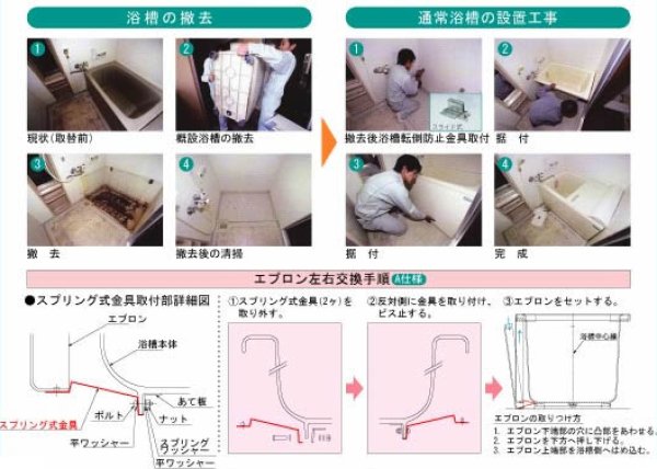 画像8: KFP110TGH2  FRP浴槽　1095×781×540mm　ホワイト  （底面エンボス）ホールインワン【JFE】 (8)