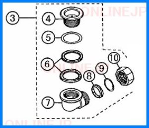 画像1: SE31231  スキマレスシンク　クリアシンク用排水セット【PANASONIC】  (1)