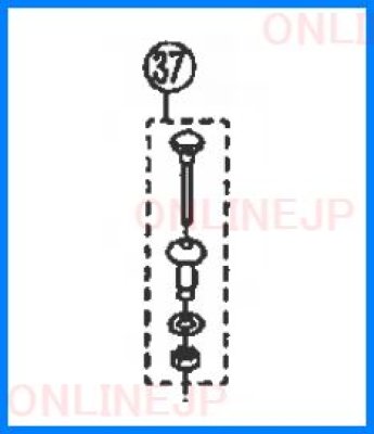 画像2: PANASONIC 　ＧＱＤ７１ＡＳ４用　引棒・引棒受座（クロムメッキ）  CQ7CWS202 (2)