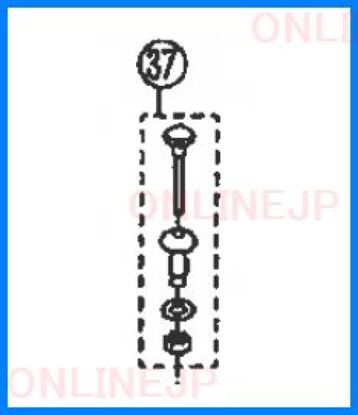 画像2: PANASONIC 　ＧＱＤ７１ＡＳ４用　引棒・引棒受座（クロムメッキ）  CQ7CWS202 (2)