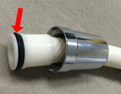 画像2: Z62141Ｋ　 シャワーヘッドとホースの間のホース側Uパッキン【KVK】 (2)