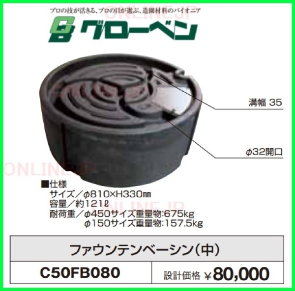 画像2: C50FB115　　C50FB080【グローベン】ファウンテンベーシン　 (2)