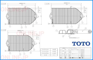 画像1: EKK84013W4 1200シャッター風呂蓋把手切　【TOTO】 (1)