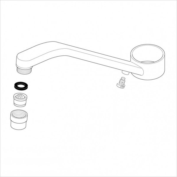 画像1: KPP488NA   キッチン水栓用パイプ　寒冷地用　230mm【KVK】 (1)