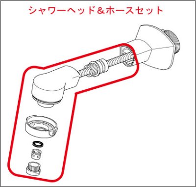 画像3: HC288   洗髪水栓用ヘッド&ホース組【KVK】  (3)