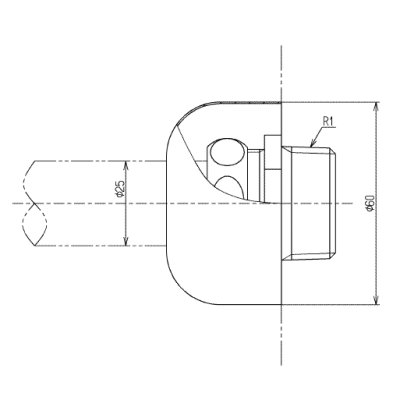 画像2: 【在庫処分】【303】 【TOTO】 TH500-25 排水配管用アダプター(25mm鋼管用・カバー付) (2)