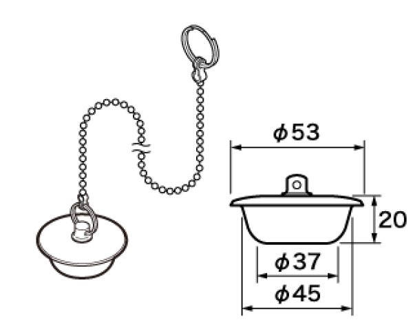 画像1: RLXGVDT406【PANASONIC】 旧RLXGVDT407　笠付ゴム栓　Φ５３Φ３７　高さ２０松下電工　 (1)