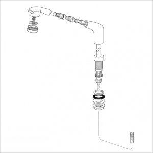 画像1: 【MYM】　洗髪水栓用ホルダー　Ｕ１５メッキタイプ  HC581BG (1)