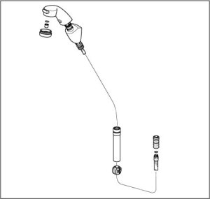 画像1: HC583   洗髪水栓用ホルダー組（壁付タイプ）【KVK】 (1)