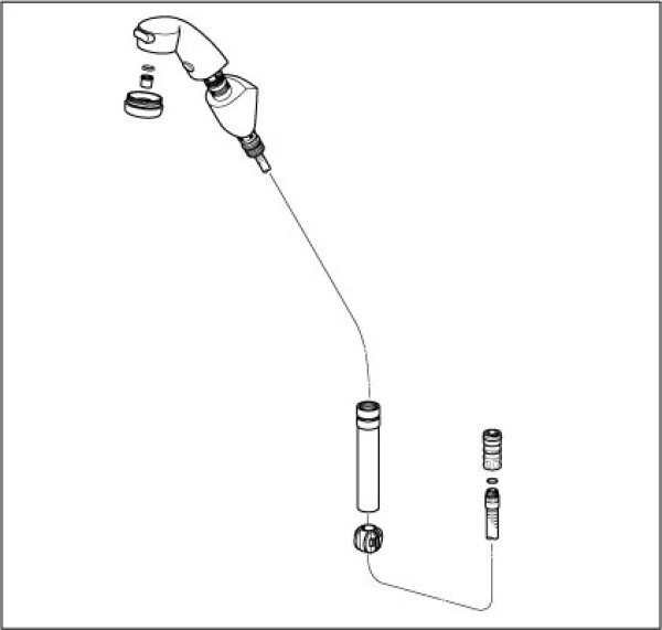 画像1: HC583   洗髪水栓用ホルダー組（壁付タイプ）【KVK】 (1)