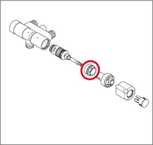 画像1: MYM バス水栓用カートリッジ押さえ 　KPS772A (1)