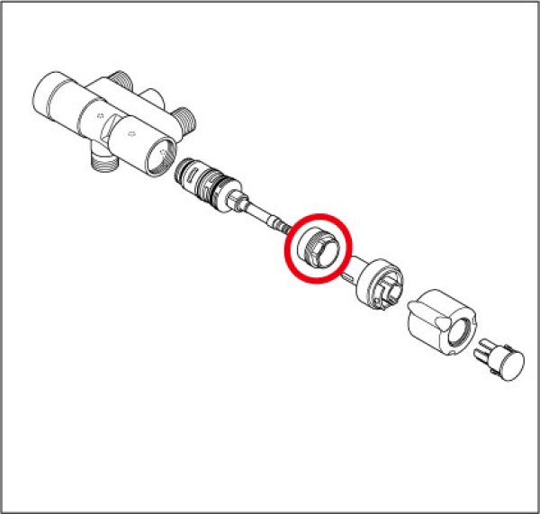 画像1: KPS772A　 バス水栓用カートリッジ押さえ【KVK】 (1)