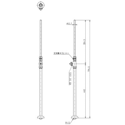 画像2: TL4CBU【在庫処分】【373】ストレート形止水栓(共用)【TOTO】 (2)
