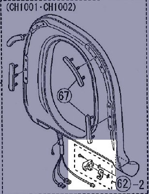 画像2: CH12010578YZ【PANASONIC】便座ヒンジ部   CH1001WS・CH1002WS用 (2)