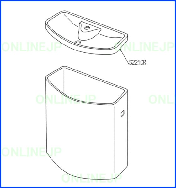画像1: S 221Q  手洗付密結タンクピュアＱＲ 【TOTO】 (1)