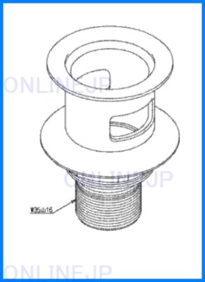 画像1: TH5F0025【TOTO】排水金具ユニット 旧5F000025 (1)