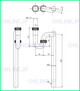 画像1: T7W54 Sトラップ（32mm）【TOTO】 (1)