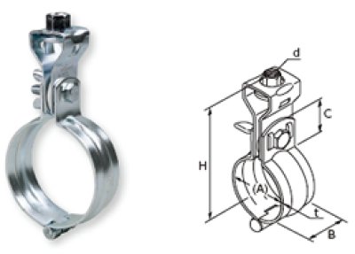 画像2: N-010103　蝶番式吊バンドタン付【日栄インテック】 (2)
