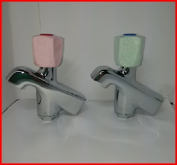 画像4: 【自閉式】NWPカラン 湯屋カラン 銭湯・温泉・サウナ用 節水蛇口　＊ハンドルは回さず押して吐水タイプ (4)